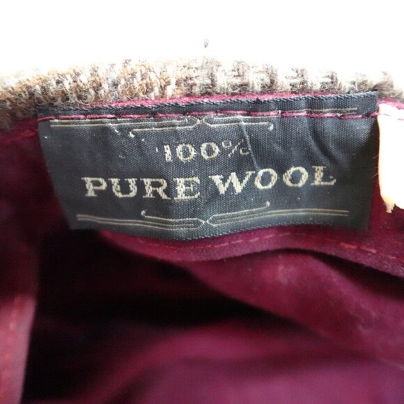 Vintage Schuman Sullivan Newsboy Cap Brown Tweed Wool USA Peaky Blinders - Picture 5 of 14